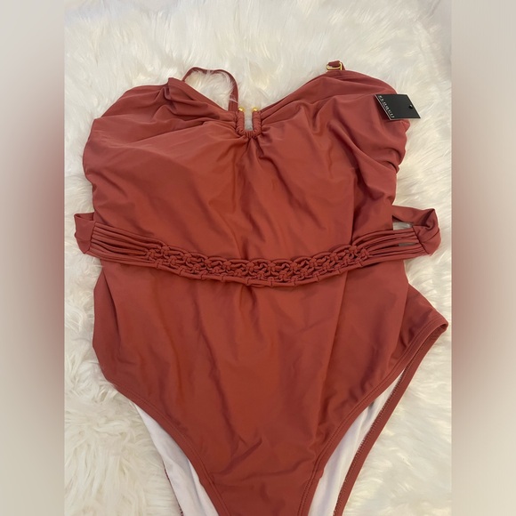 ELOQUII BRAIDED BELT ONE PIECE - Picture 4 of 9